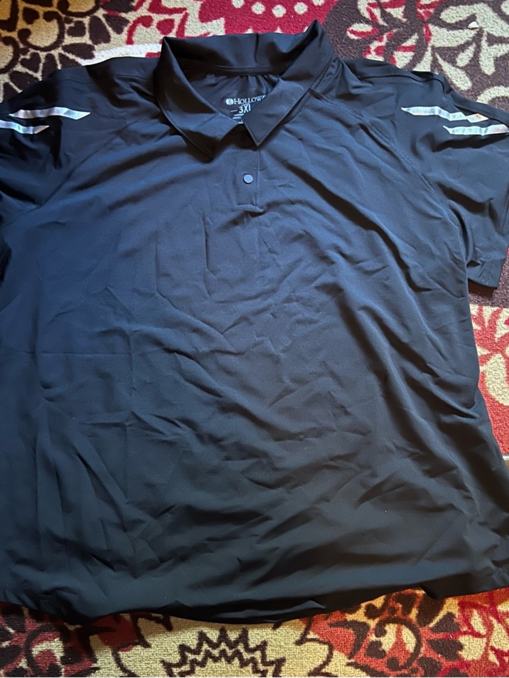 Holloway Women’s Black Polo with Silver Shoulder Accents Size 3XL